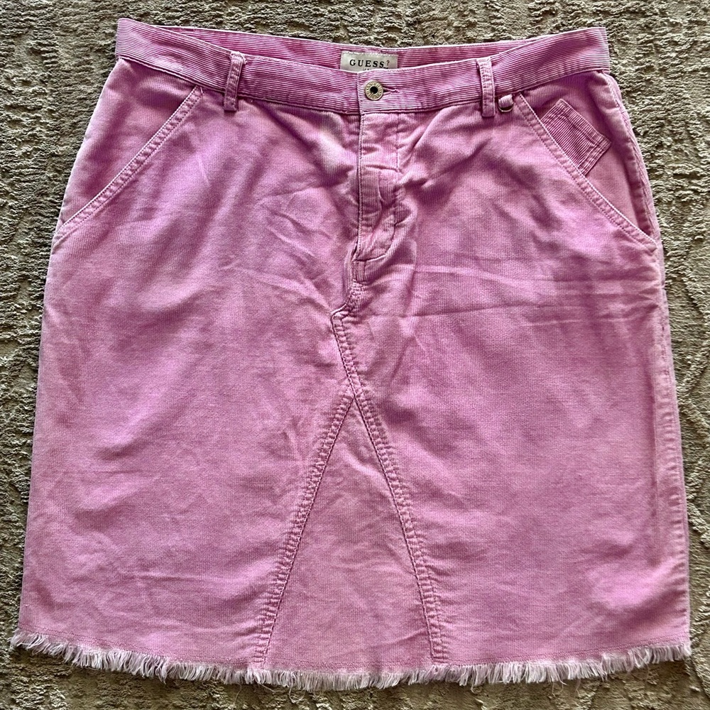 GUESS lavender corduroy skirt